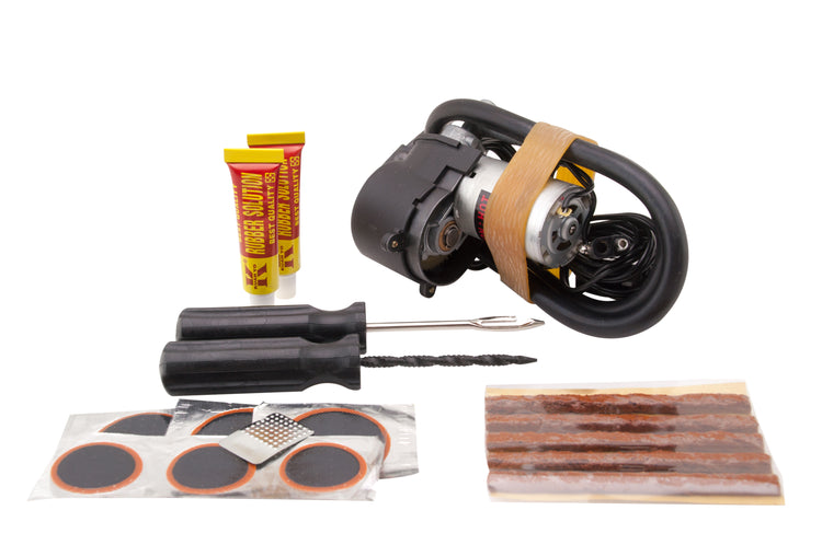 V1 Motor Emergency Portable Mini Air Compressor for Motorcycle/ATV + Tire Repair