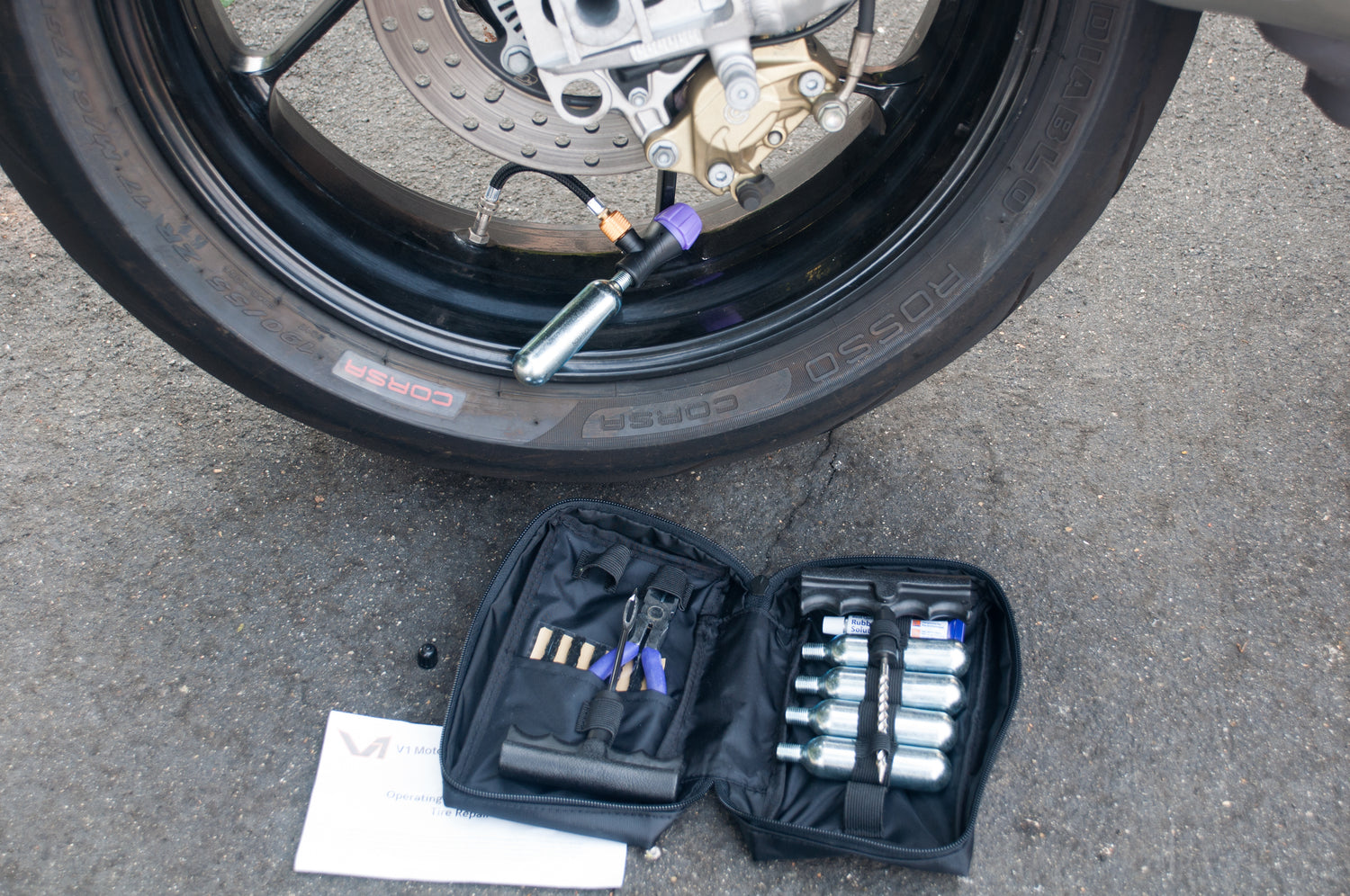 GADLANE Tubeless Tyre Puncture Repair Kit - 7pc Flat Tyre Repair Kit for  Car, Motorcycle, Truck, ATV